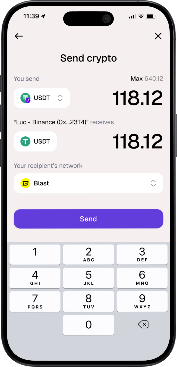 Envía cripto a cualquier wallet